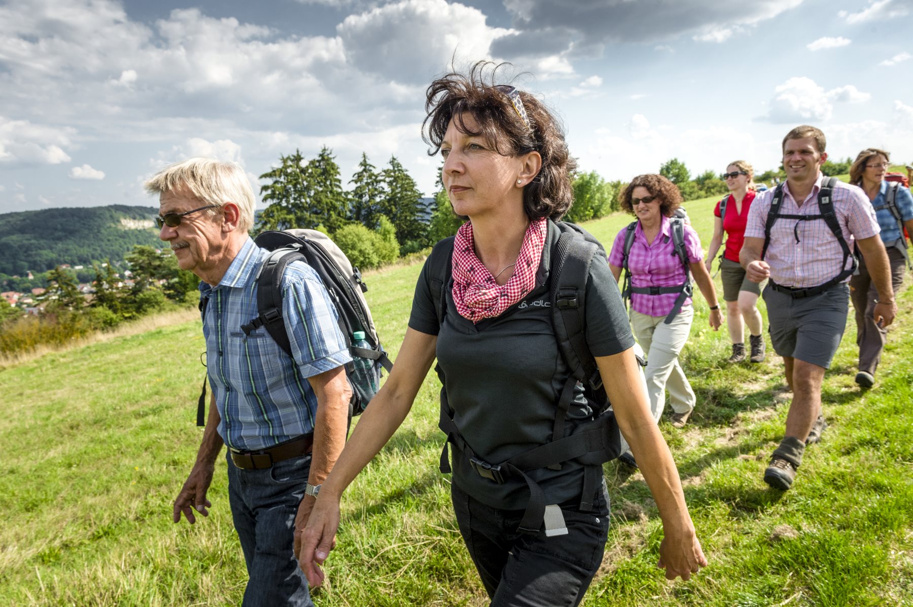 Gruppe von Wanderer unterwegs